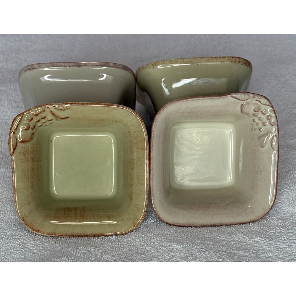 Casafina Casa Stone Madeira Harvest Square Ramekin 3.5" Stoneware Portugal